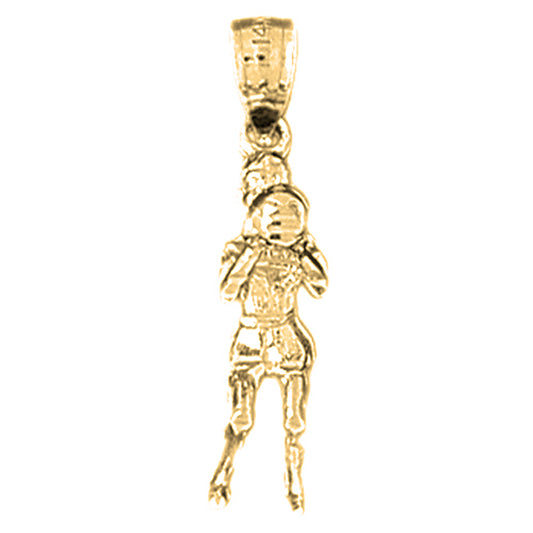 14K or 18K Gold Basketball Player Pendant