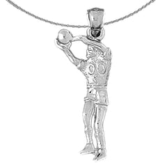 10K, 14K or 18K Gold Basketball Player Pendant