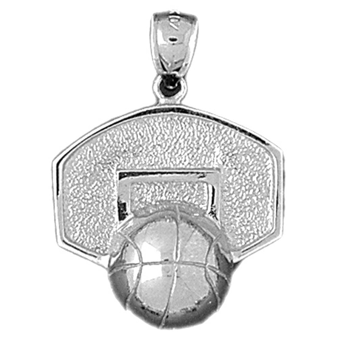 10K, 14K or 18K Gold Basketball Basket Pendant