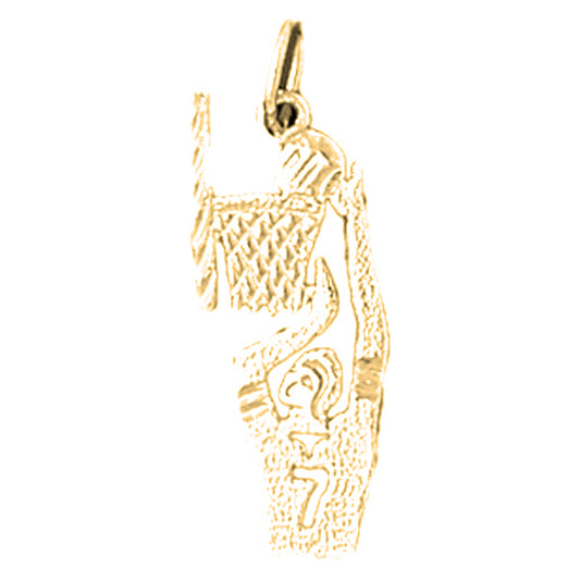 14K or 18K Gold Basketball Player Pendant