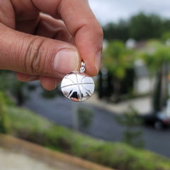 10K, 14K or 18K Gold Basketball Pendant