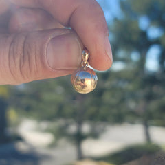 10K, 14K or 18K Gold 3D Basketball Pendant