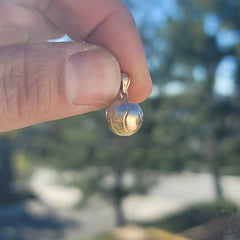 10K, 14K or 18K Gold 3D Basketball Pendant