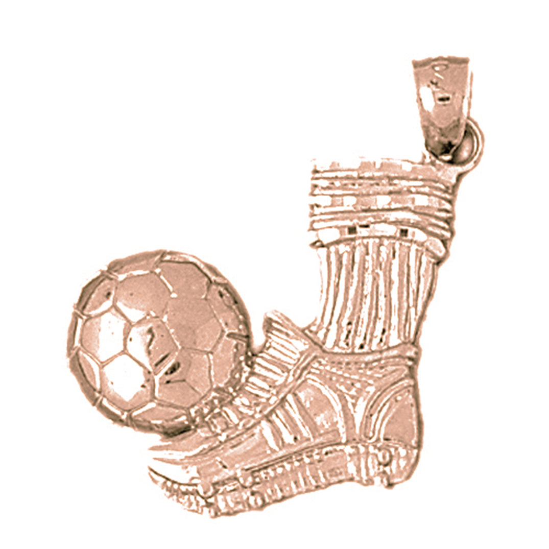 10K, 14K or 18K Gold Soccer Ball Pendant