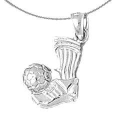 Colgante de balón de fútbol de oro de 14 quilates o 18 quilates