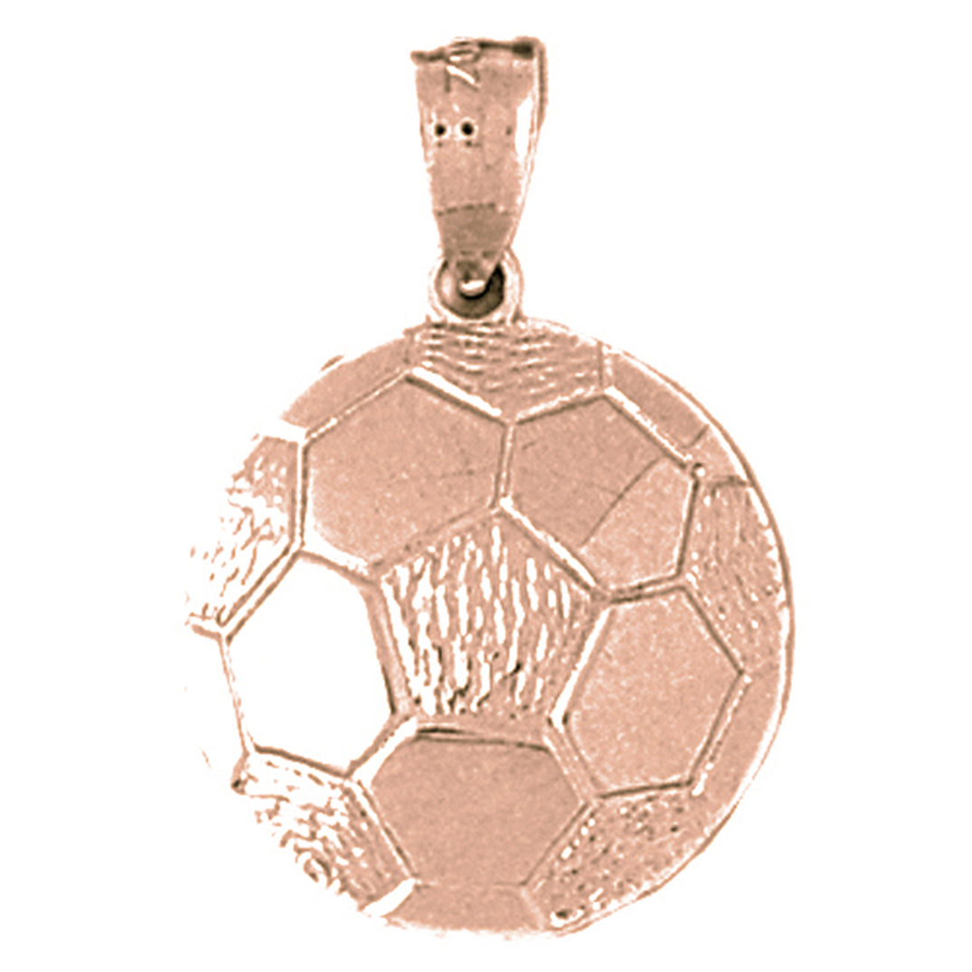 14K or 18K Gold Soccer Ball Pendant
