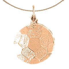 14K or 18K Gold Soccer Ball Pendant