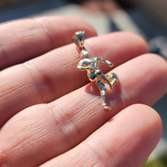 Fußballspieler-Anhänger aus 14 Karat oder 18 Karat Gold