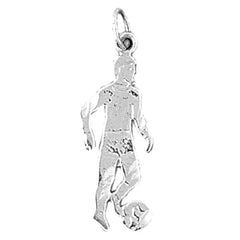 14K or 18K Gold Soccer Player Pendant