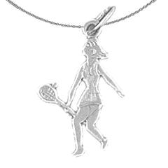 Tennisspieler-Anhänger aus 14 Karat oder 18 Karat Gold