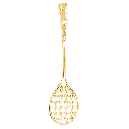 14K or 18K Gold Tennis Racquets Pendant