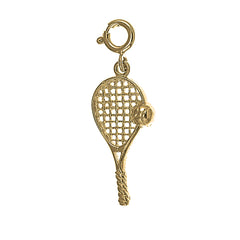 14K or 18K Gold Tennis Racquets Pendant