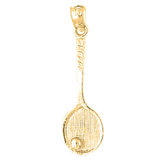 14K or 18K Gold Tennis Racquets Pendant