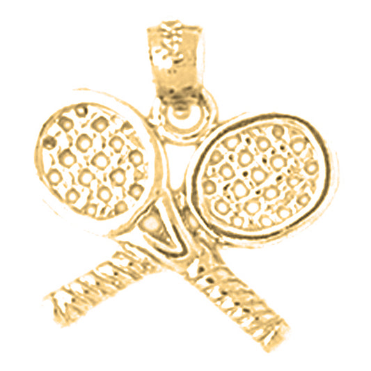 14K or 18K Gold Tennis Racquets Pendant