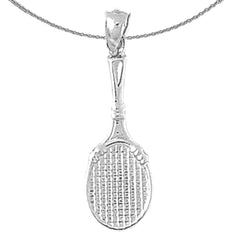 Tennisschläger-Anhänger aus 14 Karat oder 18 Karat Gold