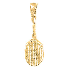 14K or 18K Gold Tennis Racquets Pendant