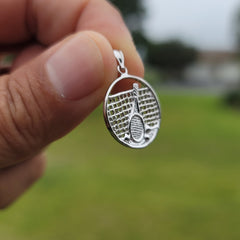 10K, 14K or 18K Gold Tennis Racquets Pendant