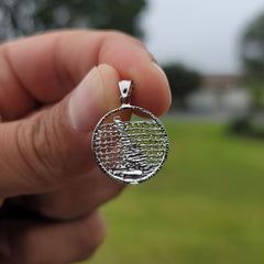 Colgante de raquetas de tenis de oro de 10K, 14K o 18K