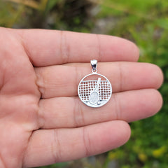 Colgante de raquetas de tenis de oro de 10K, 14K o 18K