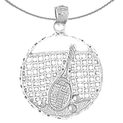 Colgante de raquetas de tenis de oro de 10K, 14K o 18K