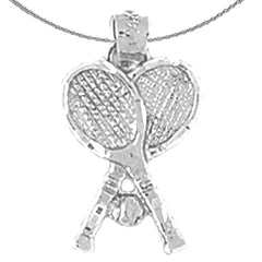 Tennisschläger-Anhänger aus 14 Karat oder 18 Karat Gold