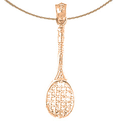 14K or 18K Gold Tennis Racquets Pendant