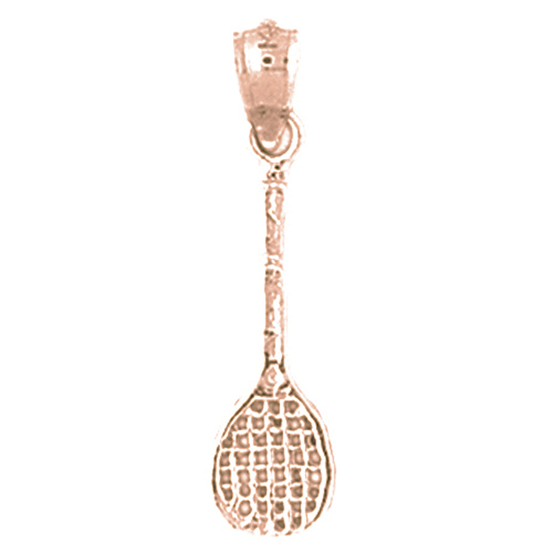 14K or 18K Gold Tennis Racquets Pendant