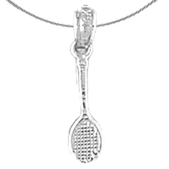 14K or 18K Gold Tennis Racquets Pendant