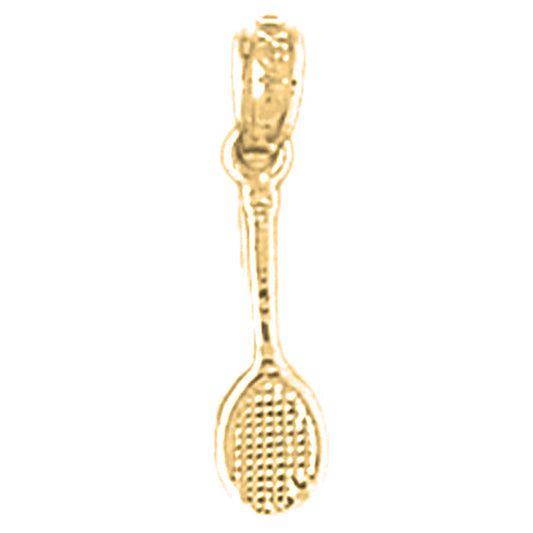 14K or 18K Gold Tennis Racquets Pendant