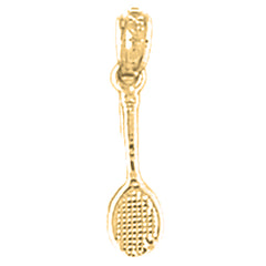 14K or 18K Gold Tennis Racquets Pendant