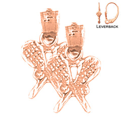 14K or 18K Gold Tennis Ball Earrings