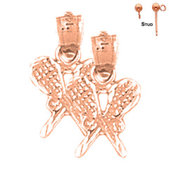 14K or 18K Gold Tennis Ball Earrings