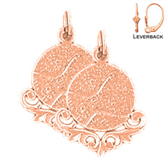 14K or 18K Gold Racquet Earrings