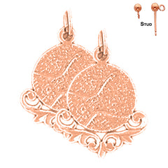 14K or 18K Gold Racquet Earrings