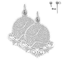 14K or 18K Gold Racquet Earrings