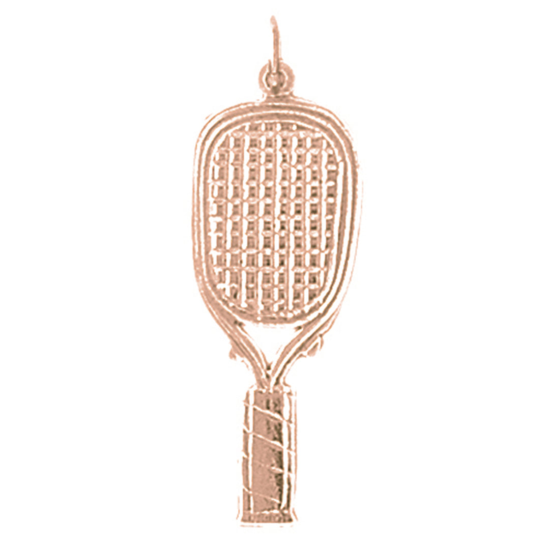 14K or 18K Gold Tennis Visor Pendant