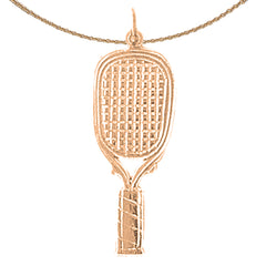 Tennis-Visier-Anhänger aus 14 Karat oder 18 Karat Gold