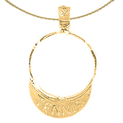 14K or 18K Gold Tennis Bum Pendant