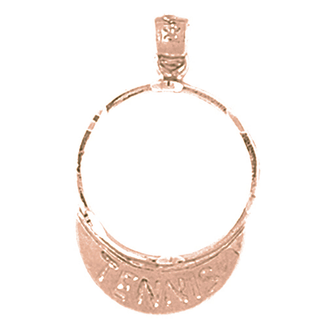14K or 18K Gold Tennis Bum Pendant