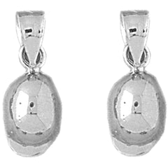 14K or 18K Gold 18mm 3D Baseball Helmet Earrings