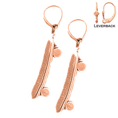14K or 18K Gold 3D Skate Board Earrings