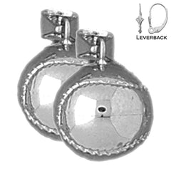 14K or 18K Gold 3D Baseball Earrings