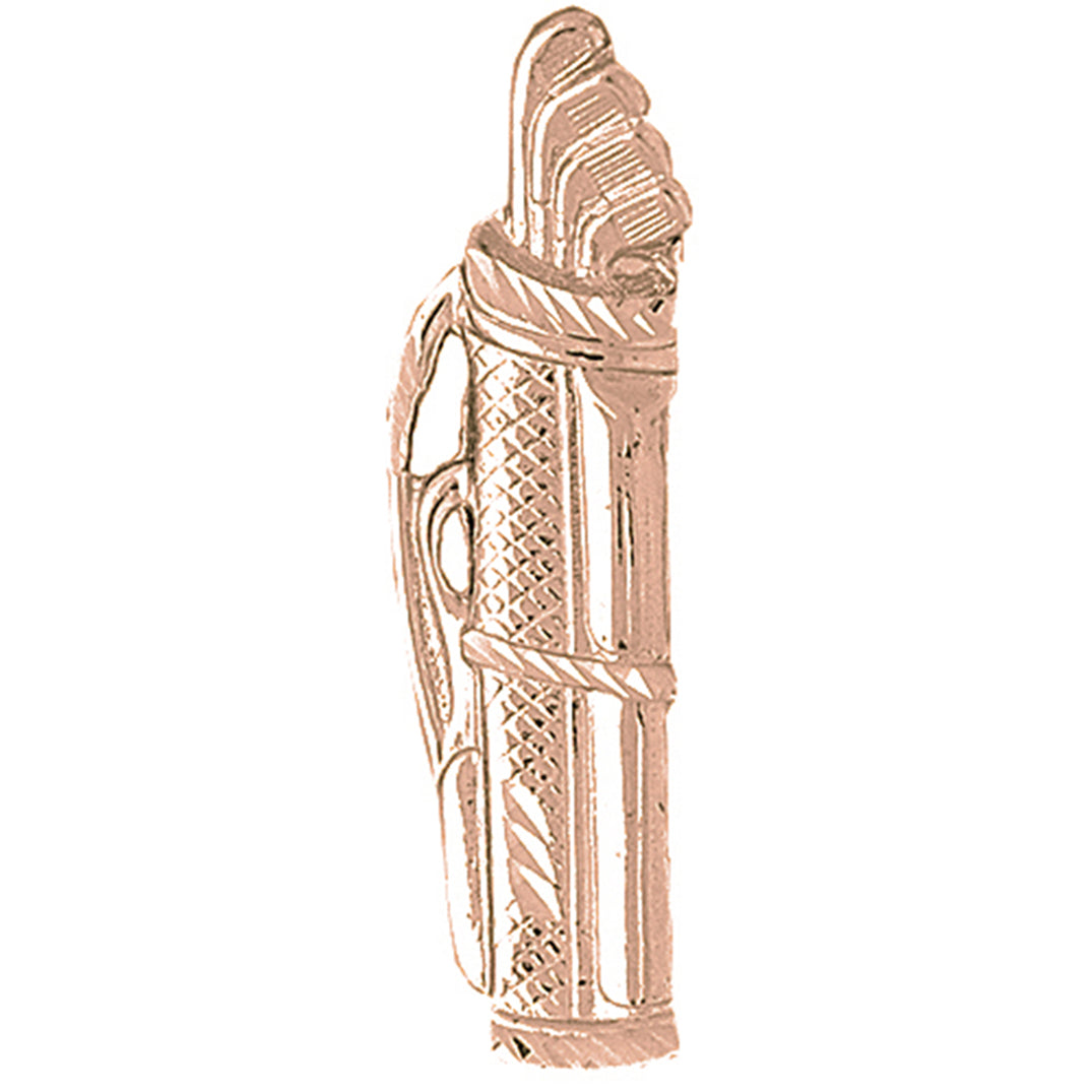 10K, 14K or 18K Gold Golf Bag Pendant