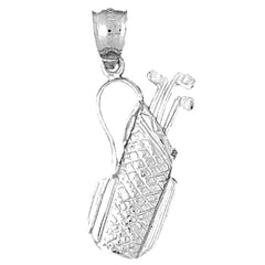 10K, 14K or 18K Gold Golf Bag Pendant