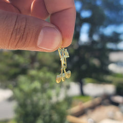 10K, 14K or 18K Gold Golf Club Pendant