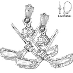 14K or 18K Gold 3D Golf Club Earrings