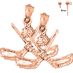 14K or 18K Gold 3D Golf Club Earrings
