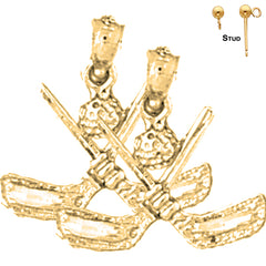 14K or 18K Gold 3D Golf Club Earrings