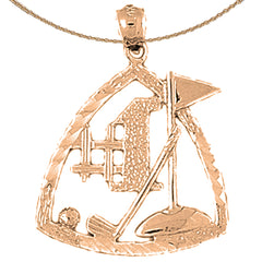 10K, 14K oder 18K Gold #1 Golf-Anhänger