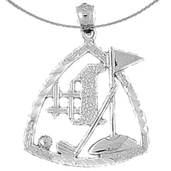 10K, 14K oder 18K Gold #1 Golf-Anhänger